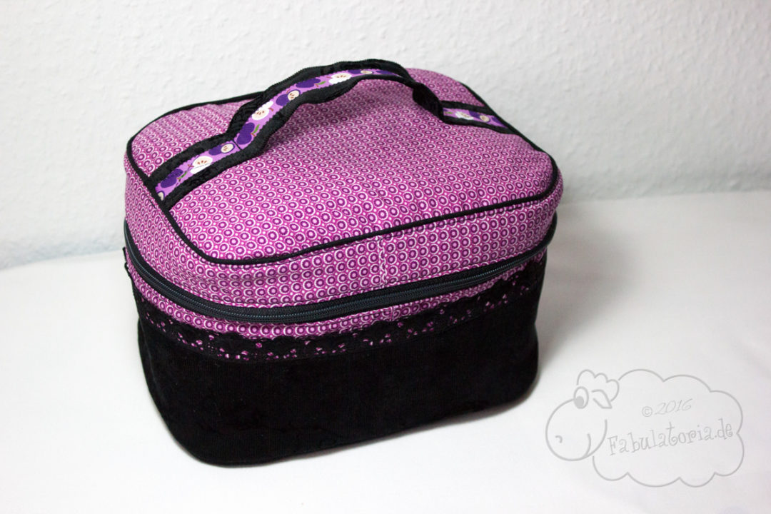 Süße Kosmetiktasche Mit Katzen-Motiv – 23x17x16 Cm, Mit Griff & Vielen Fächern, Perfekt Für Reisen & Teens
